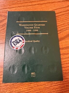 Washington Quarters Volume Four 1988-1998 Coin Album - Dark Green